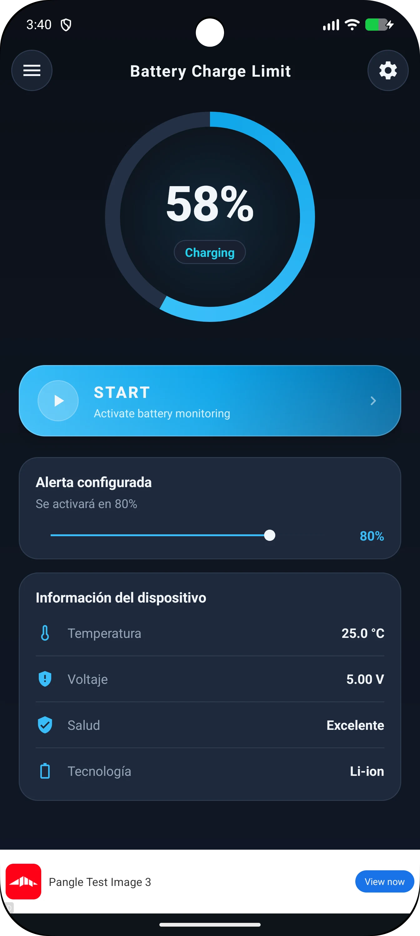 Battery Charge Limit & Alarm screenshot